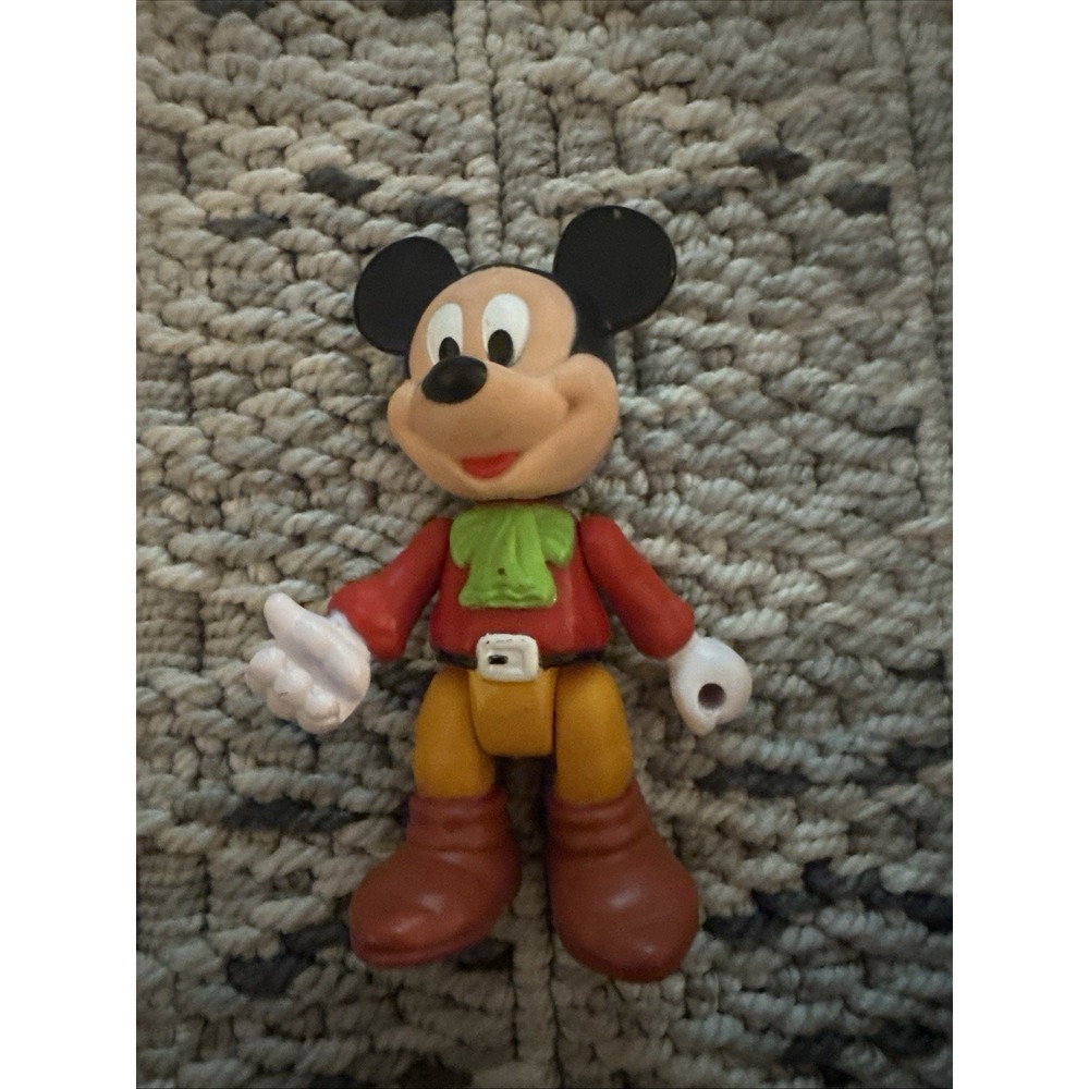 Vtg Pirate Mickey Mouse 4.5" Plastic Toy Disney Arco